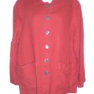 Flax Red Button Down Tunic Top Small 46" Bust Linen