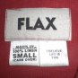 Flax Red Button Down Tunic Top Small 46" Bust Linen