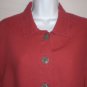 Flax Red Button Down Tunic Top Small 46" Bust Linen