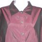 J Jill Embroidered Silk Burgundy Tunic Shirt M Petite