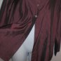 J Jill Embroidered Silk Burgundy Tunic Shirt M Petite