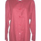 Coldwater Creek Burgundy Linen Rayon Top Jacket Medium