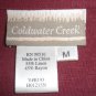 Coldwater Creek Burgundy Linen Rayon Top Jacket Medium
