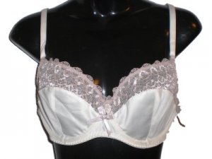 Gilligan O'Malley Pink Cream Lace  Bra NWT 38C 38 C