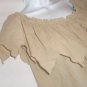 Linda Lundstrom Tan Hippie Boho Chic Summer Top Size 6