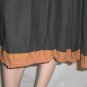 Massini Black & Brown Cotton Skirt 34" Waist Size 12