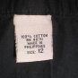 Massini Black & Brown Cotton Skirt 34" Waist Size 12
