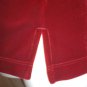 Chico's Ruby Red Velour Sleeveless Shirt 2 Med 12 14