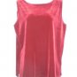 Chico's Ruby Red Velour Sleeveless Shirt 2 Med 12 14