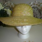YELLOW SEQUIN STRAW HAT - FLASHY and CAPTIVATING!