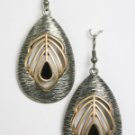 Peacock Silver & Brass Earrings