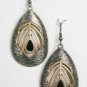 Peacock Silver & Brass Earrings