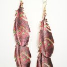 Multi Printed Feather Earrings