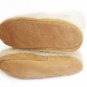 WOOL WHITE WOMEN'S GENUINE SHEEPSKIN SLIPPERS BOOTS 100% PURE WITH LACES 7.5 US / 5 UK / 38 EU