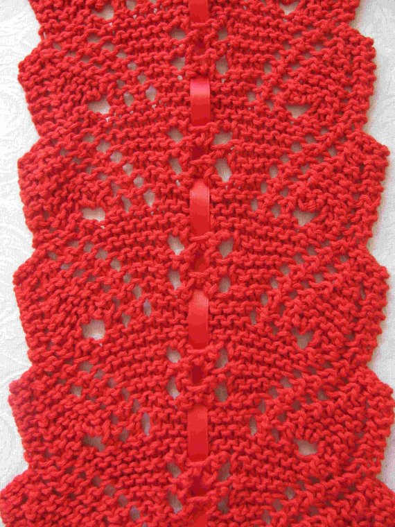 Flowing Leaves Lace Scarf Knitting Pattern PDF Easy to knit