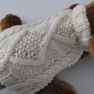Diamond Back Aran dog sweater knitting pattern PDF