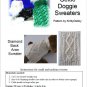 Diamond Back Aran dog sweater knitting pattern PDF