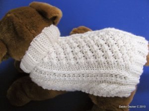 Aran Dog Sweater knitting pattern Garden Path PDF
