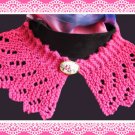Lace Collar knitting pattern Raspberry Ripple design PDF Easy to knit