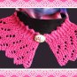 Lace Collar knitting pattern Raspberry Ripple design PDF Easy to knit