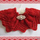 Lace Collar knitting pattern Candy Apple Red design PDF Easy to knit