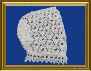 Lace Baby Hat Bonnet PDF Knitting pattern EASY to Knit Victorian style
