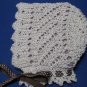 Diagonal Lace Baby Bonnet Victorian style knitting pattern easy to knit PDF