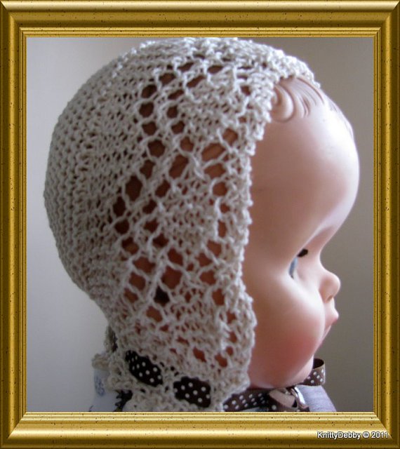 Garter Stitch Diamond Lace Baby PDF Knitting pattern EASY