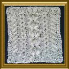 Aran style dish cloth knitting pattern -  Stepping Stones design