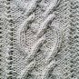 Aran style dish cloth knitting pattern -  Pretzel Twist design