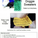 Easy Lace Dog sweater knitting pattern