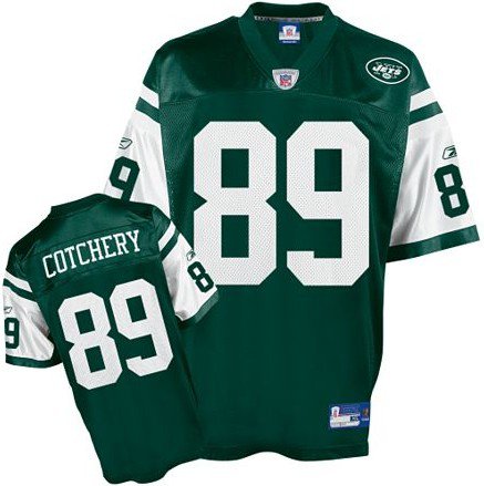 Jerricho Cotchery Jersey - Authentic #89 New York Jets Green Reebok NFL ...