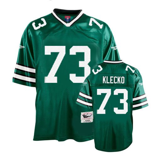 Joe Klecko JerseyPremier 73 New York Jets Green Mitchell and Ness NFL