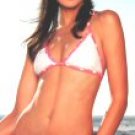 0651SM-61031/M: 2 Pc Triangle Bikini Swim Suit with Polka Dot Patern. Medium