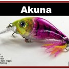 [BP 131-87]2.9"" Holographic Purple Bass Pike Trout Fishing Lure