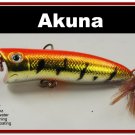 [BP 147-78]2.2"" Tiger Orange Bass Trout Topwater Fishing Lure Popper