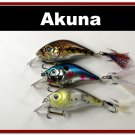 [BP 3 FLA 131 B]Lot of 3 2.9"" Bass Pike Trout Fishing Lure Bait Tackle