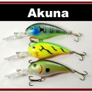 [BP 3 FLA 55 A]Lot of 3 Deep Diver 4.3"" Bass Pike Fishing Lure Bait A