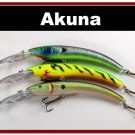 [BP 3 FLA 82 A]Lot of 3 5.9"" Deep Diving Pike Bass Fishing Lure Tackle