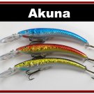 [BP 3 FLA 82 D]Lot of 3 5.9"" Deep Diving Pike Bass Fishing Lure Bait D