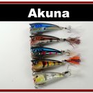 [BP 5 FLA 48]Lot of 5 2.4""  Bass Topwater Fishing Lure Popper Bait A