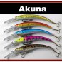 [BP 5 FLA 82 B]Lot of 5 5.9"" Deep Diving Pike Bass Fishing Lure Bait B