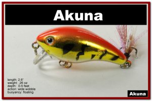 [BP 52-78]2.2"" Tiger Orange Bass Pike Trout Fishing Lure Crankbait
