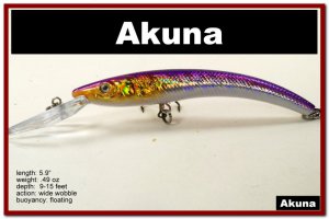 [BP 82-82]5.9"" Holographic Fuchsia Deep Diving Pike Bass Fishing Lure
