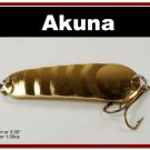 [SP  02-23]3"" Gold Bass Pike Trout Casting Spoon Fishing Lure