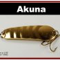 [SP  02-23]3"" Gold Bass Pike Trout Casting Spoon Fishing Lure