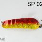 [SP  02-84]3"" Holographic Red Bass Pike Trout Spoon Fishing Lure