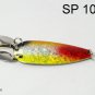 [SP  10-34]3"" Holographic Chartreuse Bass Pike Spoon Fishing Lure