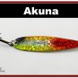 [SP  15-34]3"" Holographic Chartreuse Trolling Spoon Fishing Lure