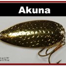 [SP  68-23]2.4"" Gold Bass Pike Hammered Spoon Fishing Lure